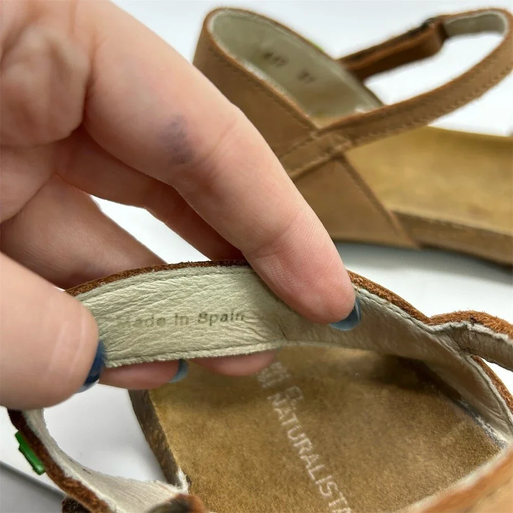 El Naturalista Brown Mary Jane Slingback Closed Toe Sandals Womens EU 37 (US 7) - Picture 13 of 13